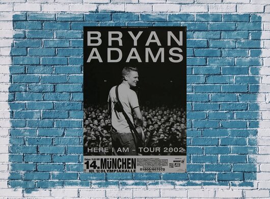 Bryan Adams - Here I Am, München 2002 - Konzertplakat