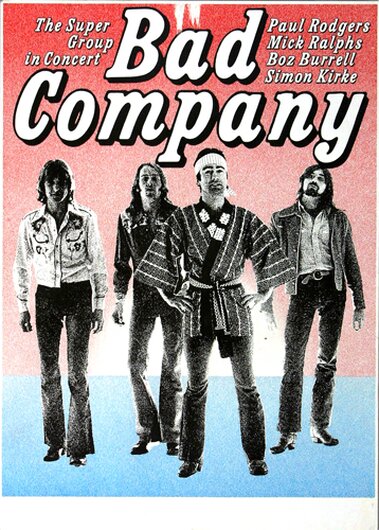 Bad Company - Burnin Sky, Tour 1977 - Konzertplakat