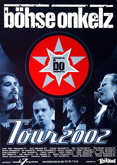 Böhse Onkelz - Gestern war heute, Tour 2002 - Konzertplakat