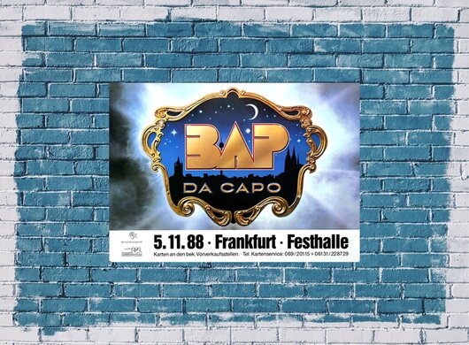 BAP - Da Capo, frankfurt 1988 - Konzertplakat