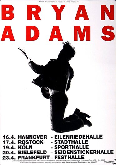 Bryan Adams - Let Me Play, Tour 2005 - Konzertplakat