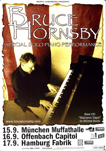 Bruce Hornsby - Halcyon Days, Tour 2004 - Konzertplakat