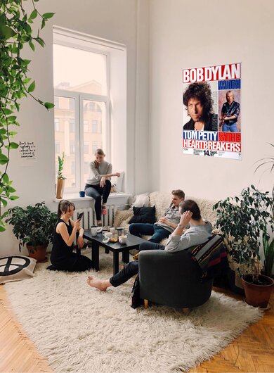 Bob Dylan & Tom Petty - Alone & Together, Mannheim 1987 - Konzertplakat