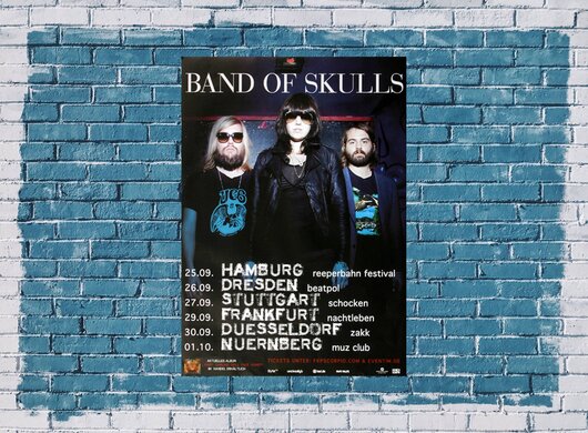 Band of Skulls - Baby Darling Doll, Tour 2010 - Konzertplakat