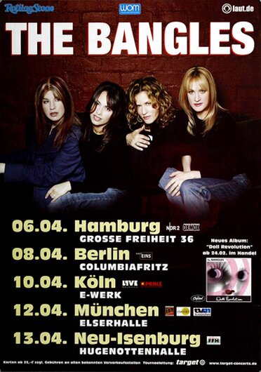 The Bangles - Doll Revolution, Tour 2003 - Konzertplakat