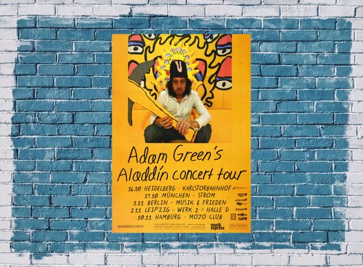 Adam Green & Binki Shapiro - Aladdin, Tour 2016 - Konzertplakat