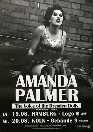 Amanda Palmer  -  Dresden Dolls, Hamburg & Berlin  2008 - Konzertplakat
