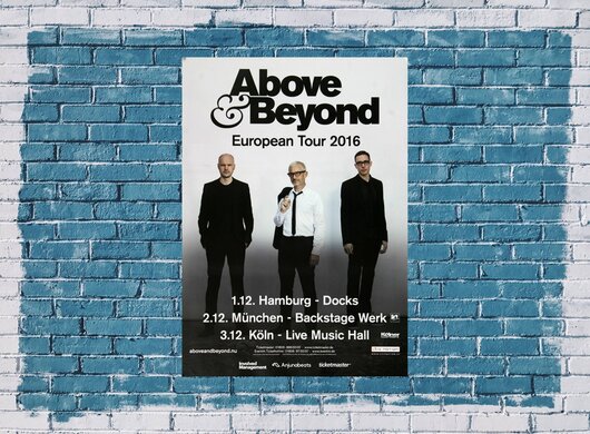 Above & Beyound - Moby - Porcelain, Tour 2016 - Konzertplakat
