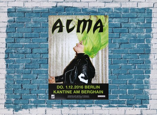 Alma - Dye My Hair, Berlin 2016 - Konzertplakat