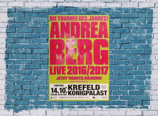 Andrea Berg - Live 2016/2017, Krefeld 2016 - Konzertplakat