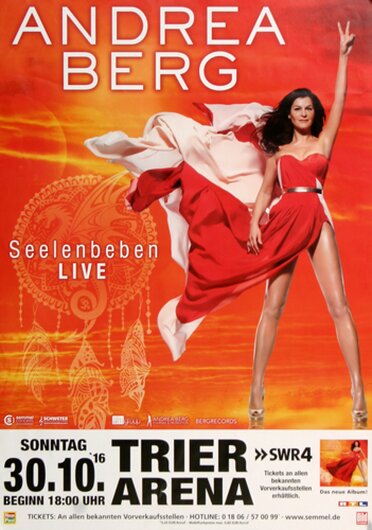 Andrea Berg - Seelenleben, Trier  2016 - Konzertplakat