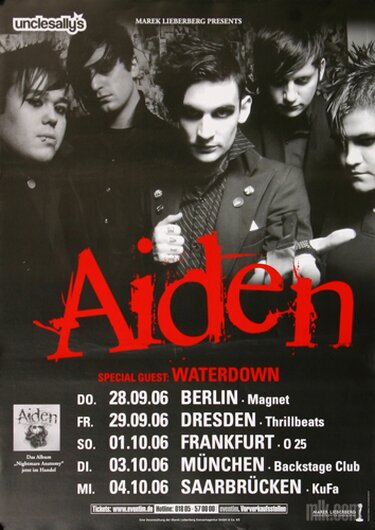 Aiden - Nightmare Anatomy, Tour 2006 - Konzertplakat
