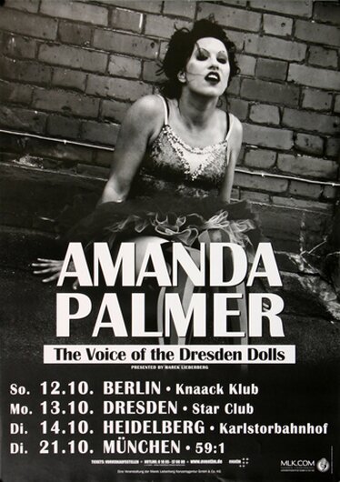 Amanda Palmer  -  Dresden Dolls, Tour 2008 - Konzertplakat