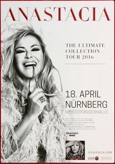 Anastacia - The Ultimate , Nürnberg 2016 - Konzertplakat
