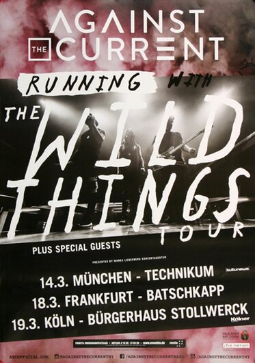 Against The Current - Wild Things , München 2016 - Konzertplakat