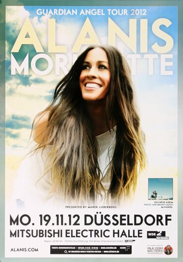 Alanis Morissette - Guardian Angel , Düsseldorf 2012 - Konzertplakat