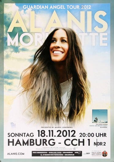 Alanis Morissette - Guardian Angel , Hamburg 2012 - Konzertplakat
