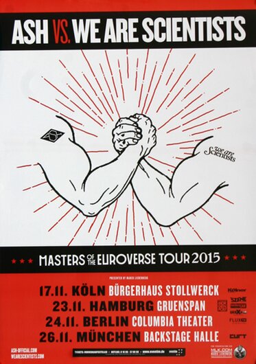 ASH - The Euroverse, Tour 2015 - Konzertplakat