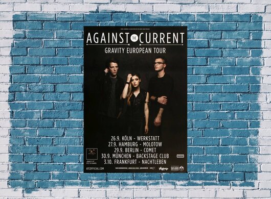 Against The Current - Gravity, Tour 2015 - Konzertplakat