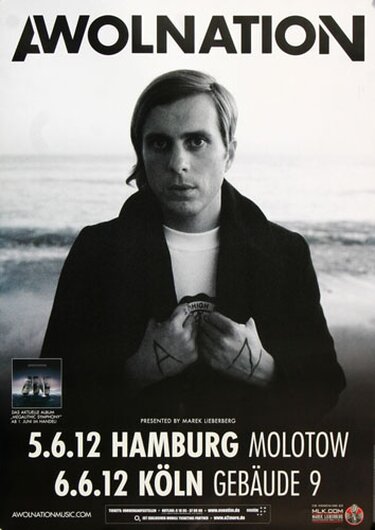 Awolnation - Soul Wars, Hamburg & Köln  2012 - Konzertplakat