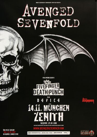 Avenged Sevenfold - Acid Rain , München 2013 - Konzertplakat