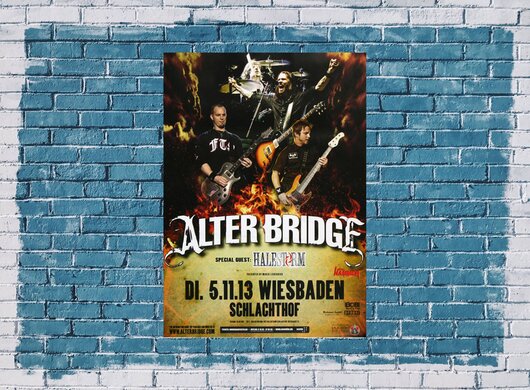 Alter Bridge - Addicted To Pain , Wiesbaden 2013 - Konzertplakat