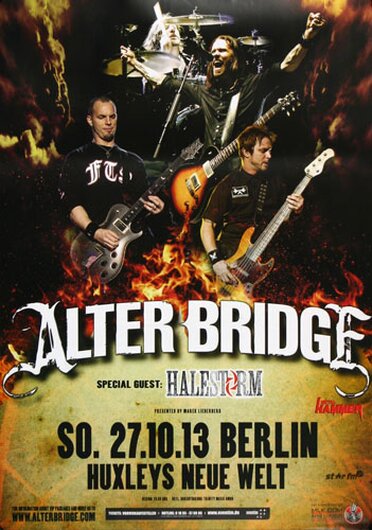 Alter Bridge - Addicted To Pain , Berlin 2013 - Konzertplakat