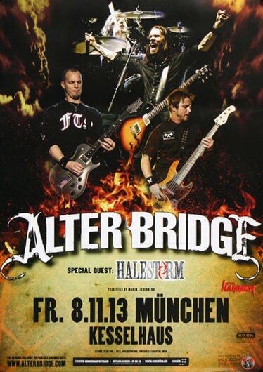 Alter Bridge - Addicted To Pain , München 2013 - Konzertplakat