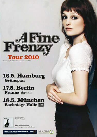 A Fine Frenzy - Electric Twist, Tour 2010 - Konzertplakat