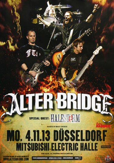 Alter Bridge - Addicted To Pain , Düsseldorf 2013 - Konzertplakat