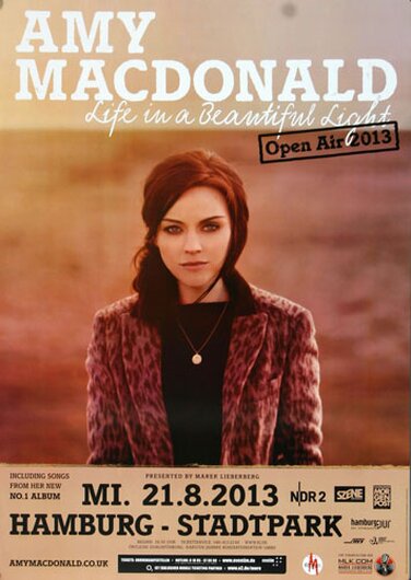 Amy MacDonald - Beautiful Light , Hamburg 2013 - Konzertplakat