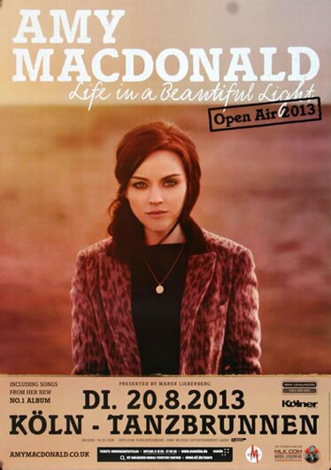 Amy MacDonald - Beautiful Light , Köln 2013 - Konzertplakat