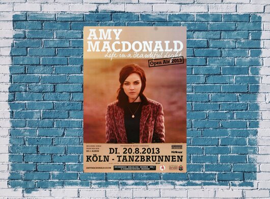 Amy MacDonald - Beautiful Light , Köln 2013 - Konzertplakat