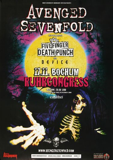 Avenged Sevenfold - Hail To The King , Bochum 2013 - Konzertplakat
