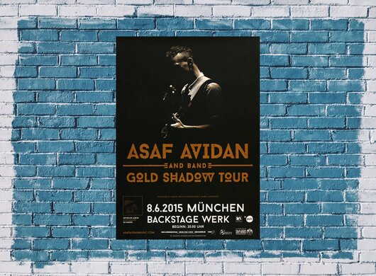 Asaf Avidan - Gold Shadow, München 2015 - Konzertplakat