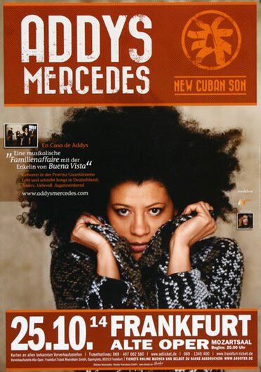 Addys Mercedes - Como Estas, Frankfurt 2014 - Konzertplakat