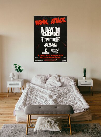 Rawk Attack  - A Day To Remember, Hannover 2015 - Konzertplakat