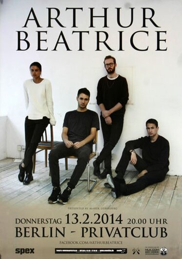 Arthur Beatrice - Working Out, Berlin 2014 - Konzertplakat