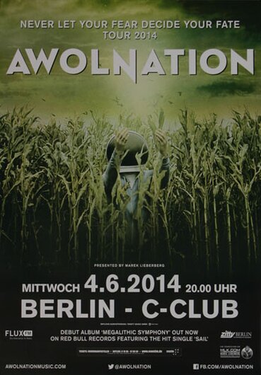 Awolnation - Megalithic Symphony, Berlin 2014 - Konzertplakat