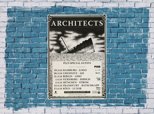 Architects - Hollow Crown, Tour 2014 - Konzertplakat
