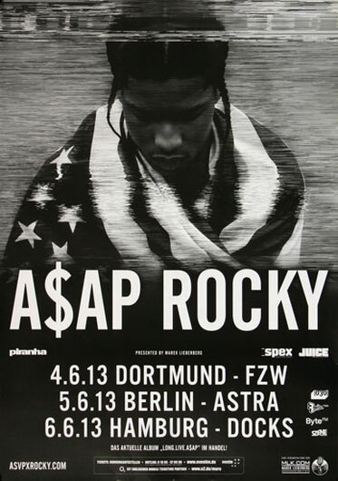 A$AP Rocky - Long Life A$AP, Tour 2013 - Konzertplakat