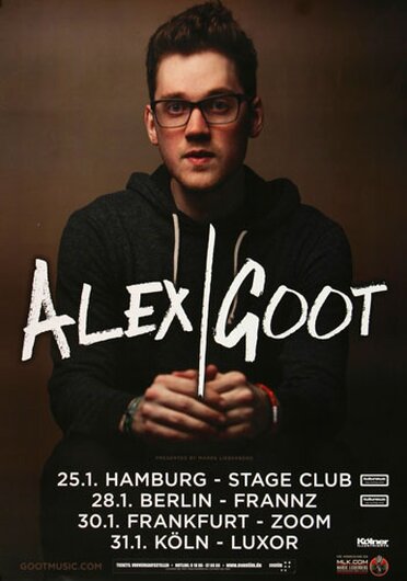 Alex Goot - The A Team, Tour 2015 - Konzertplakat