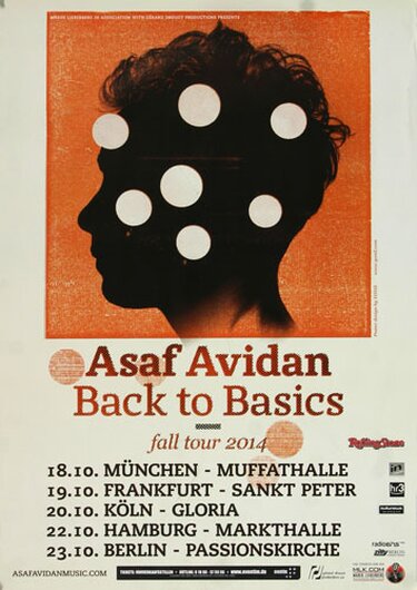 Asaf Avidan - Fall Tour, Tour 2014 - Konzertplakat