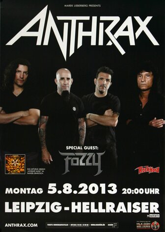 Anthrax - Anthems, Leipzig 2013 - Konzertplakat