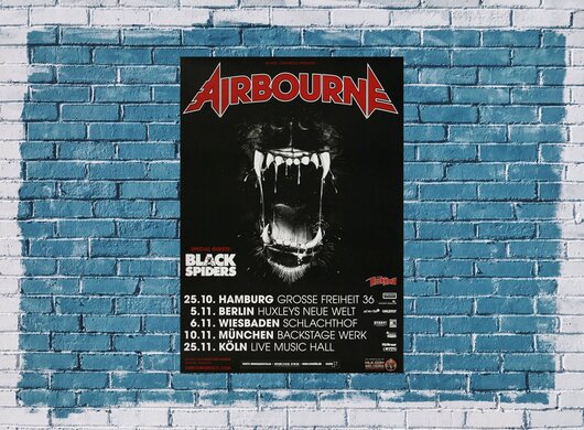 Airbourne - Black Dog Barking, Tour 2013 - Konzertplakat