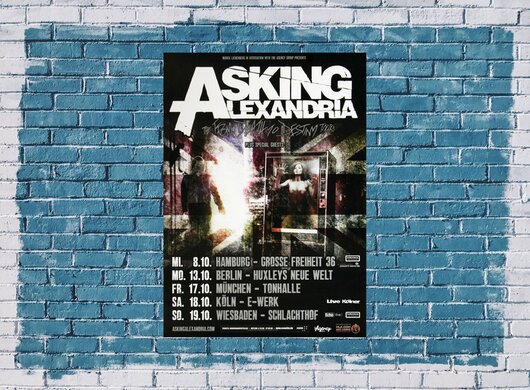 Asking Alexandria - The Death Of Me, Tour 2013 - Konzertplakat