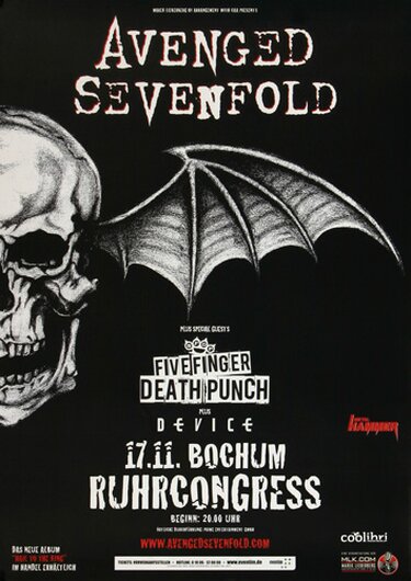 Avenged Sevenfold - Acid Rain , Bochum 2013 - Konzertplakat