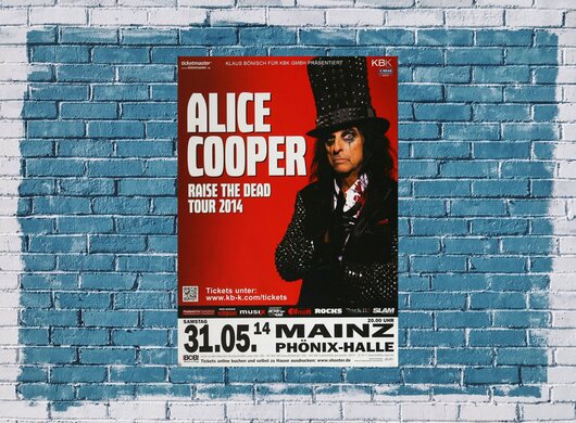 Alice Cooper - Raise The Dead, Mainz 2014 - Konzertplakat