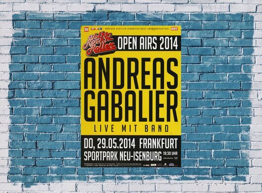 Andreas Gabalier - Live mit Band, Frankfurt 2014 - Konzertplakat