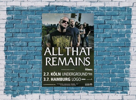 All That Remains - Stand Up, Köln & Hamburg 2013 - Konzertplakat
